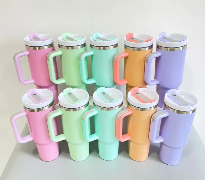 40oz Macaroon Sublimation Gen2 Tumbler with Handle