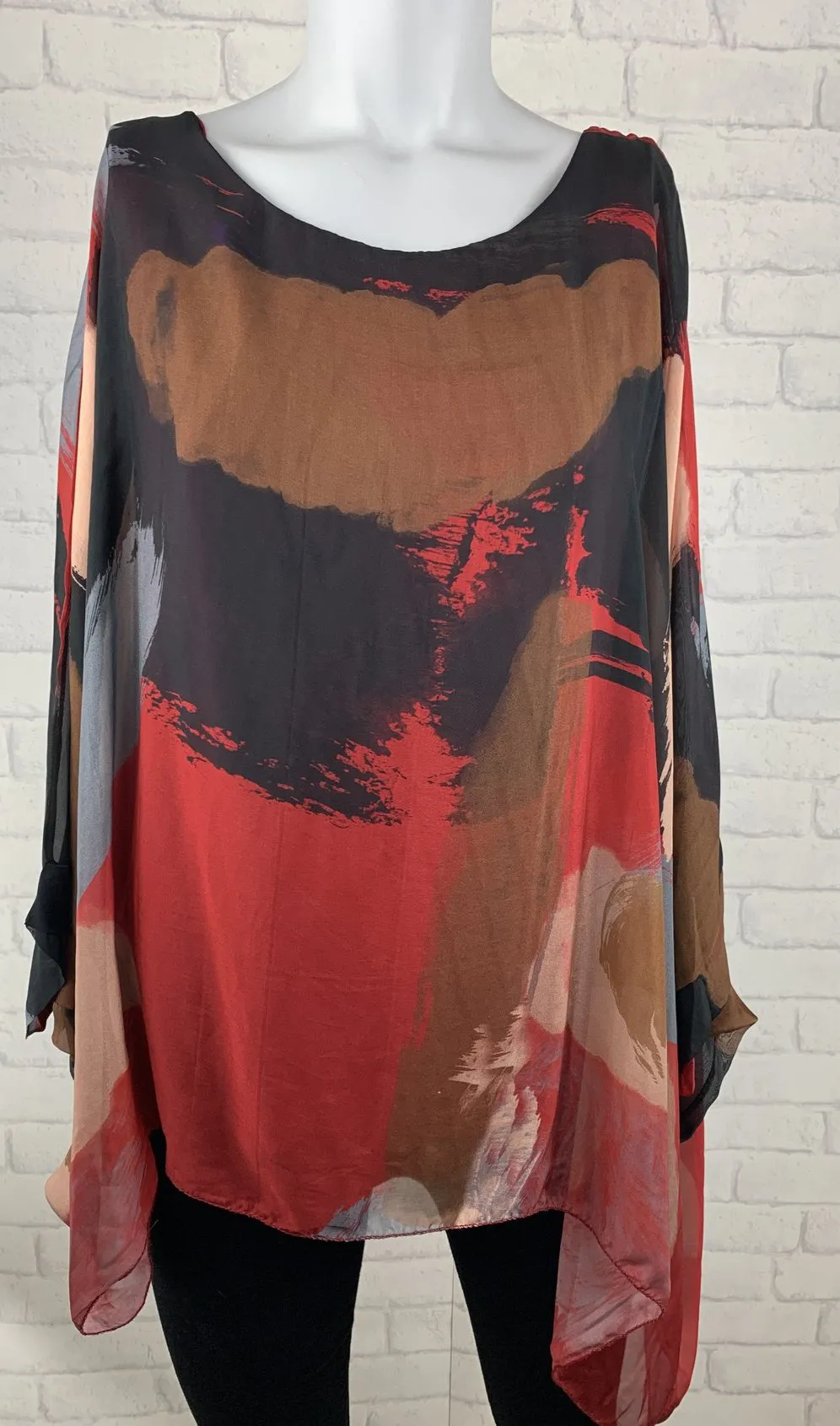 Abstract Silk Kaftan