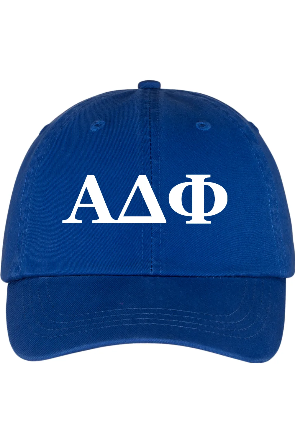 Alpha Delta Phi - Washed Twill Cap - White Embroidered Letters