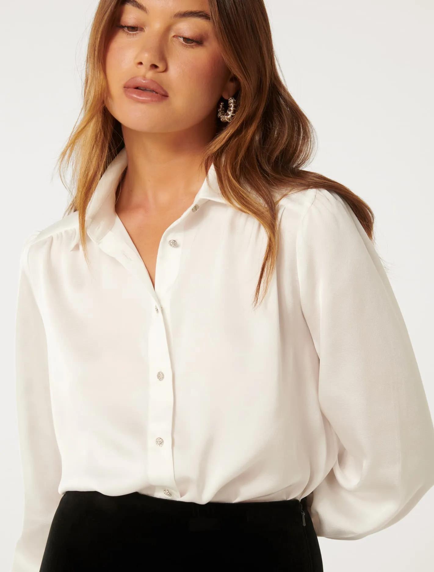 Amelie Embellished Button Shirt