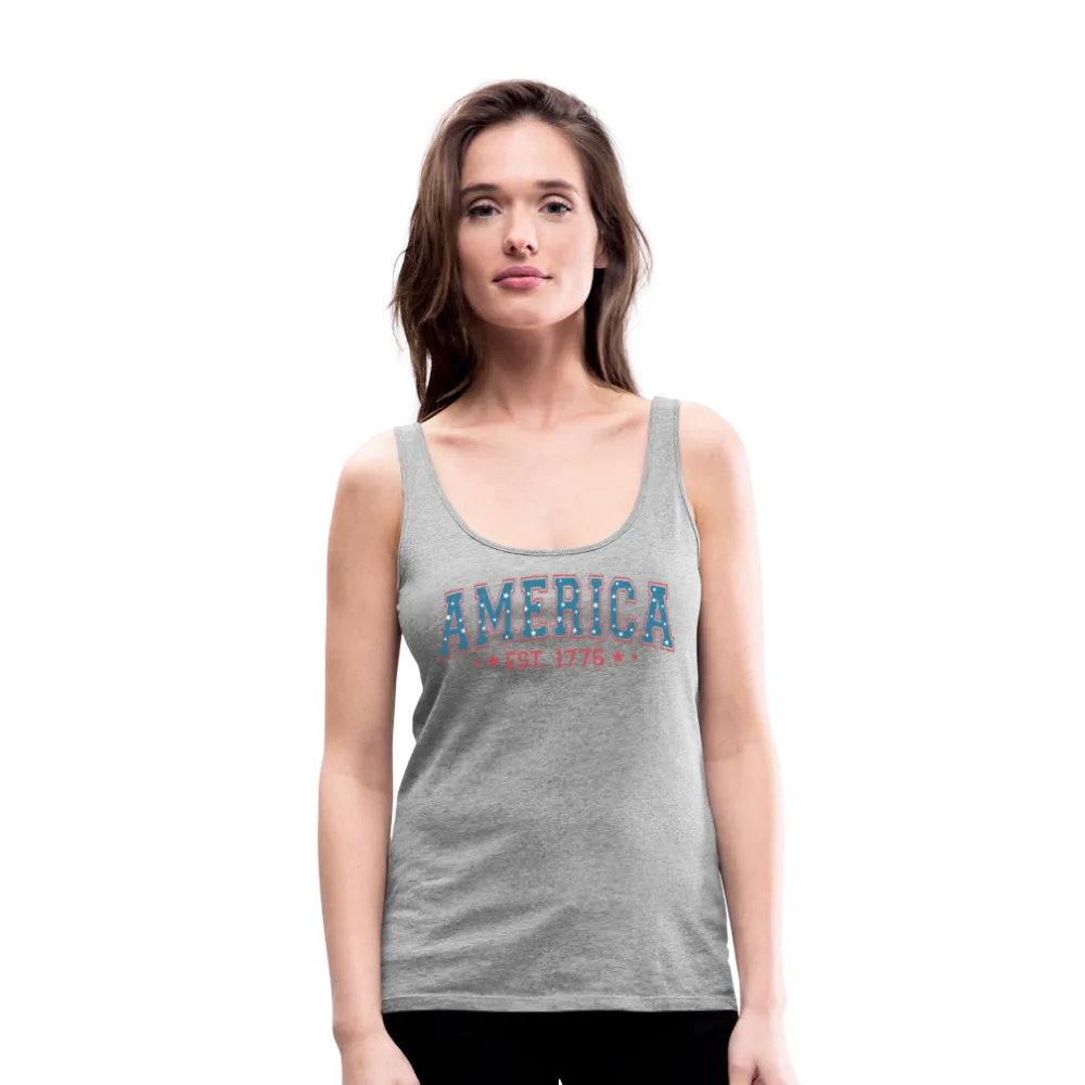 American Legacy: Premium Women's Tank Top with 'America EST. 1776'