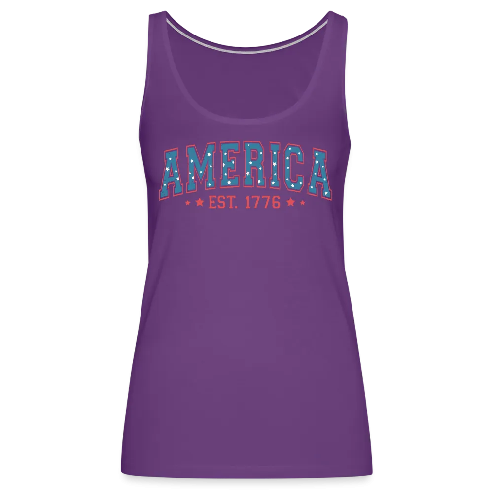 American Legacy: Premium Women's Tank Top with 'America EST. 1776'