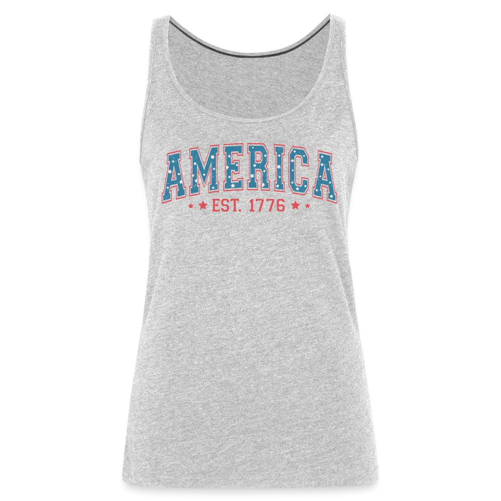 American Legacy: Premium Women's Tank Top with 'America EST. 1776'