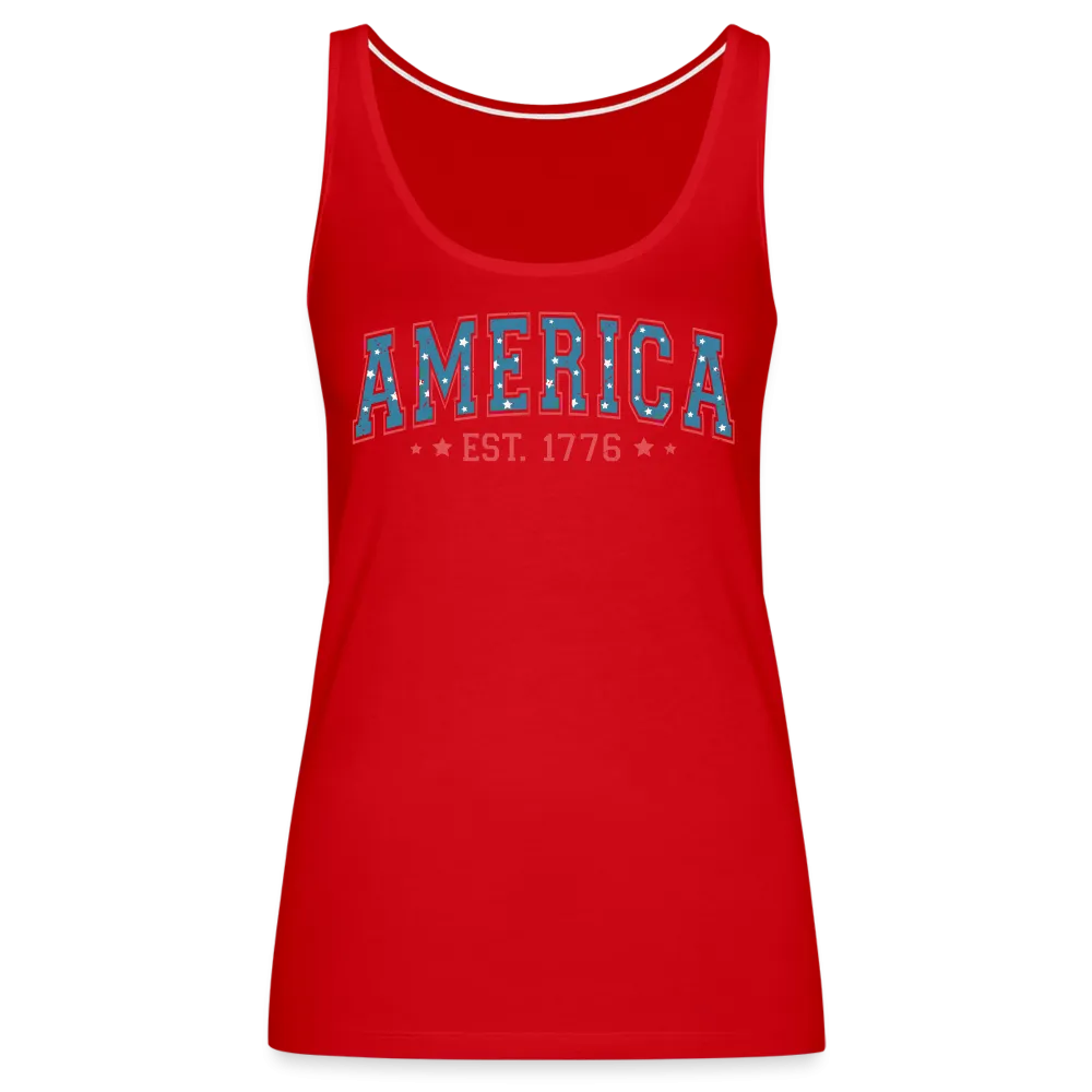 American Legacy: Premium Women's Tank Top with 'America EST. 1776'