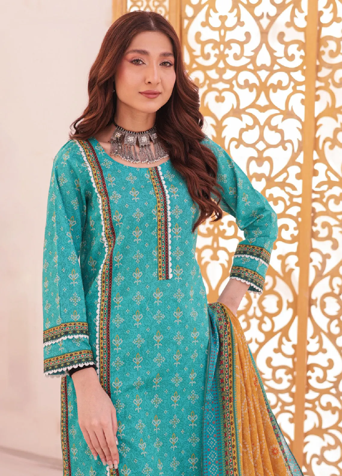 Andaaz By MTF Digital Printed Lawn 3 Piece Unstitched Suit MTF24ADPL-04