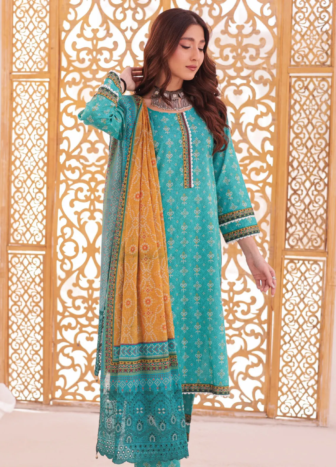 Andaaz By MTF Digital Printed Lawn 3 Piece Unstitched Suit MTF24ADPL-04