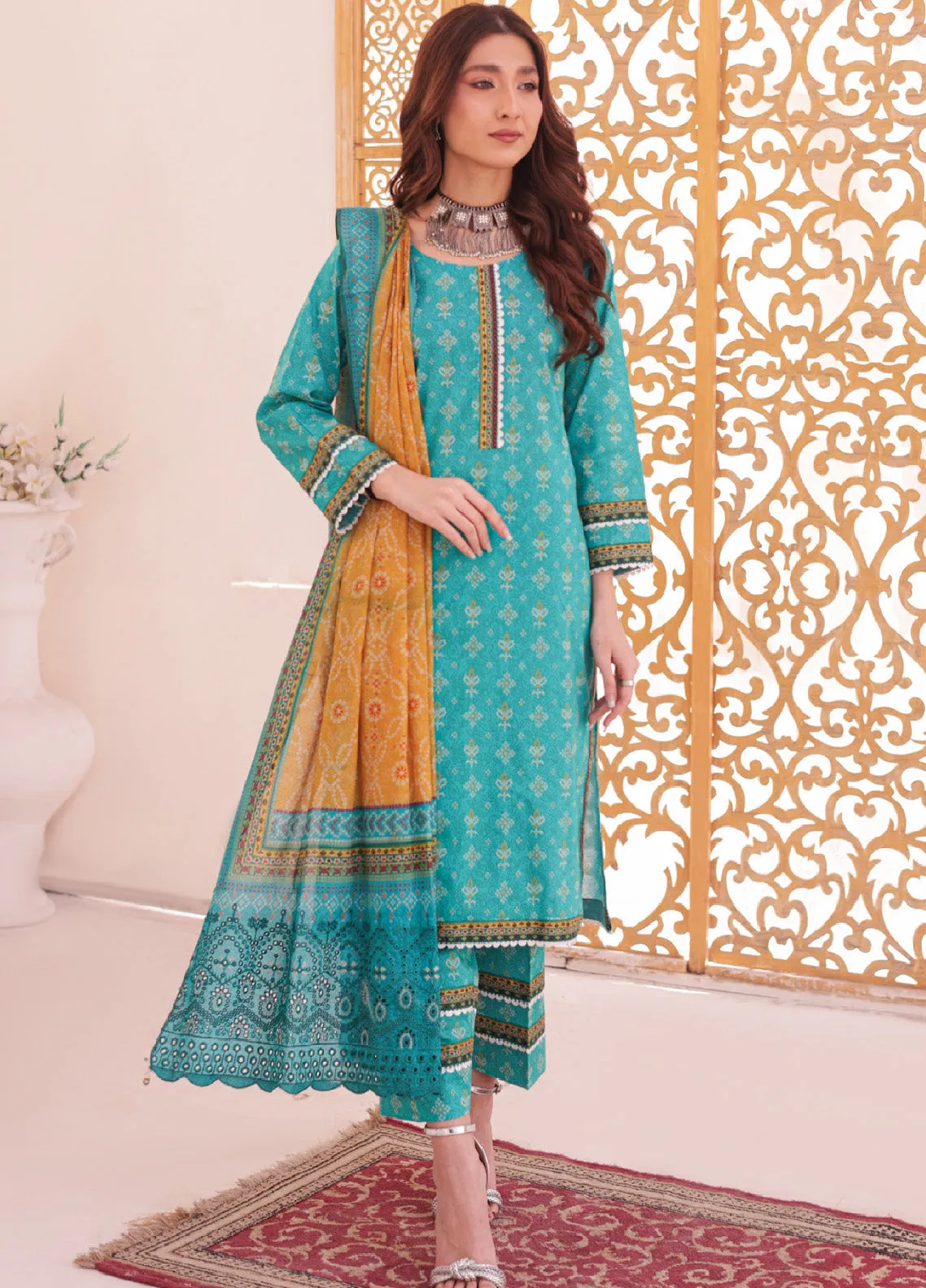 Andaaz By MTF Digital Printed Lawn 3 Piece Unstitched Suit MTF24ADPL-04