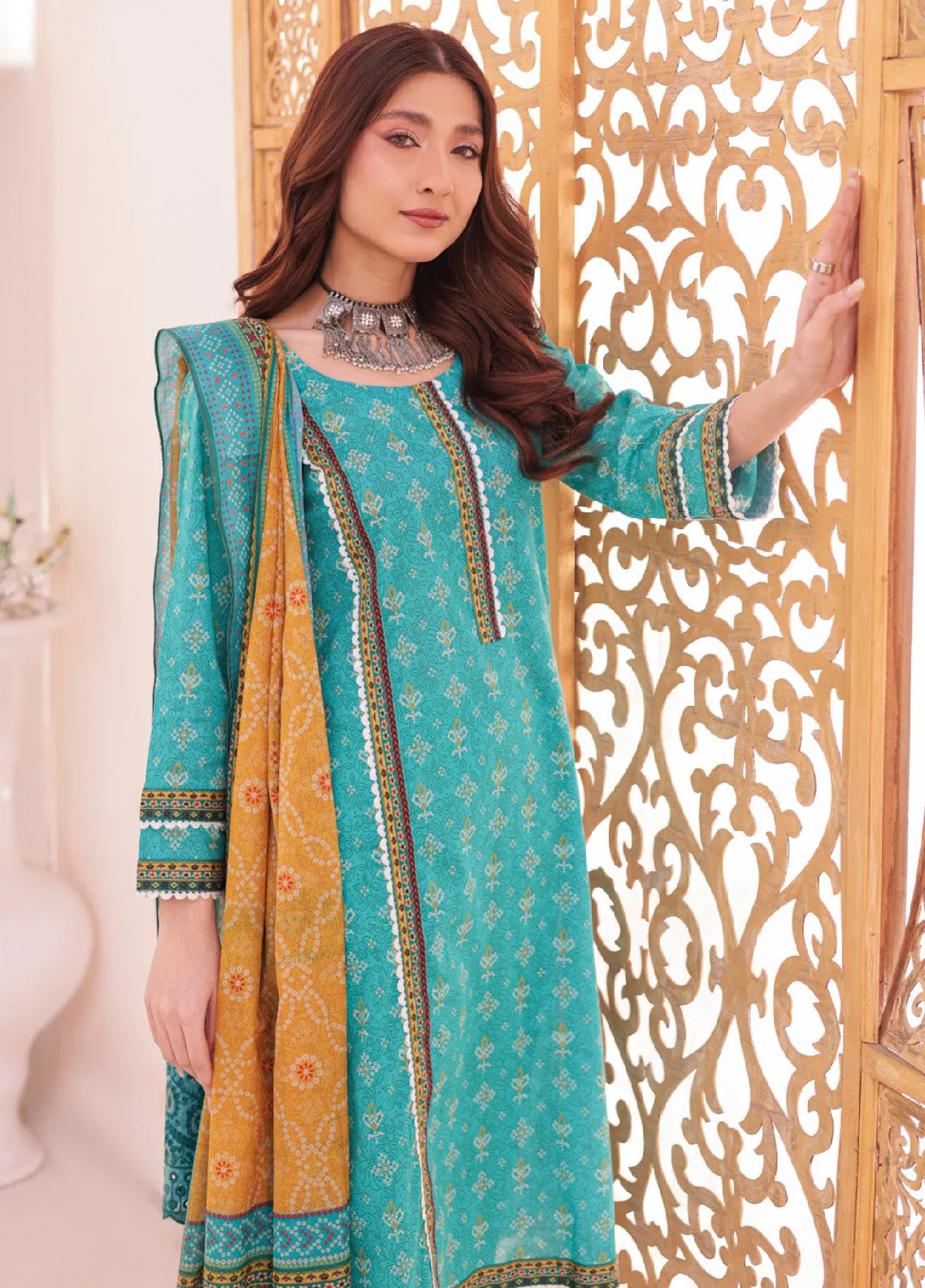 Andaaz By MTF Digital Printed Lawn 3 Piece Unstitched Suit MTF24ADPL-04