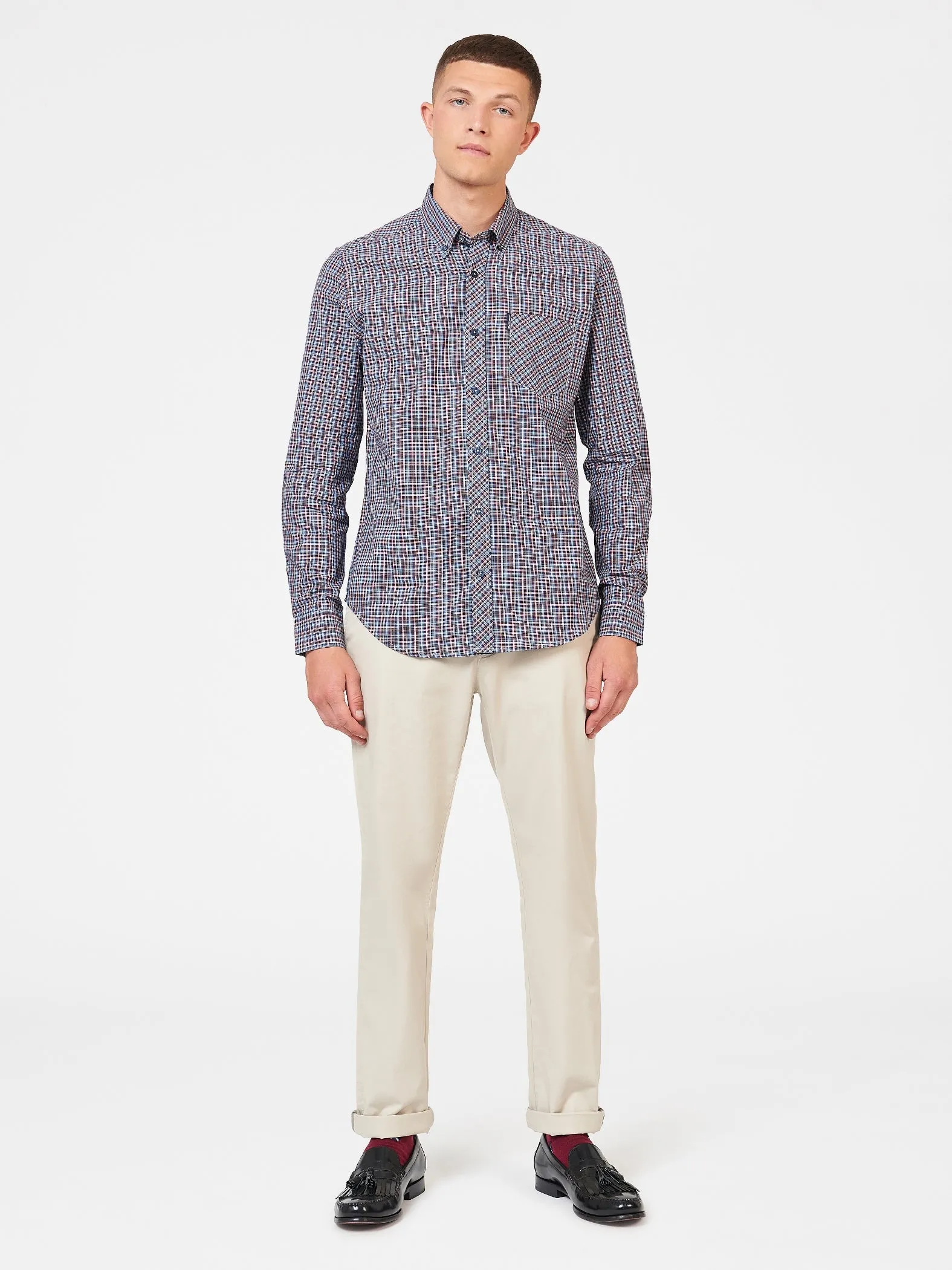 Ben Sherman Mens Mini Mod Check Shirt