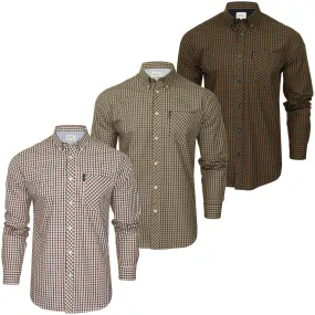 Ben Sherman Men's Signature House Check Shirt, Long Sleeved, Button-Down Collar