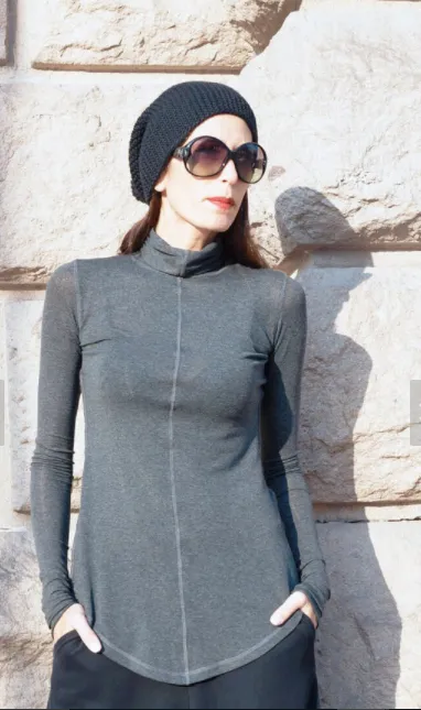 Black turtle neck top