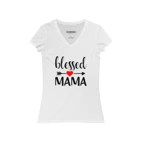 Blessed Mama V-Neck Tee