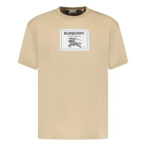 BURBERRY ROUNDWOOD LABEL T-SHIRT BEIGE