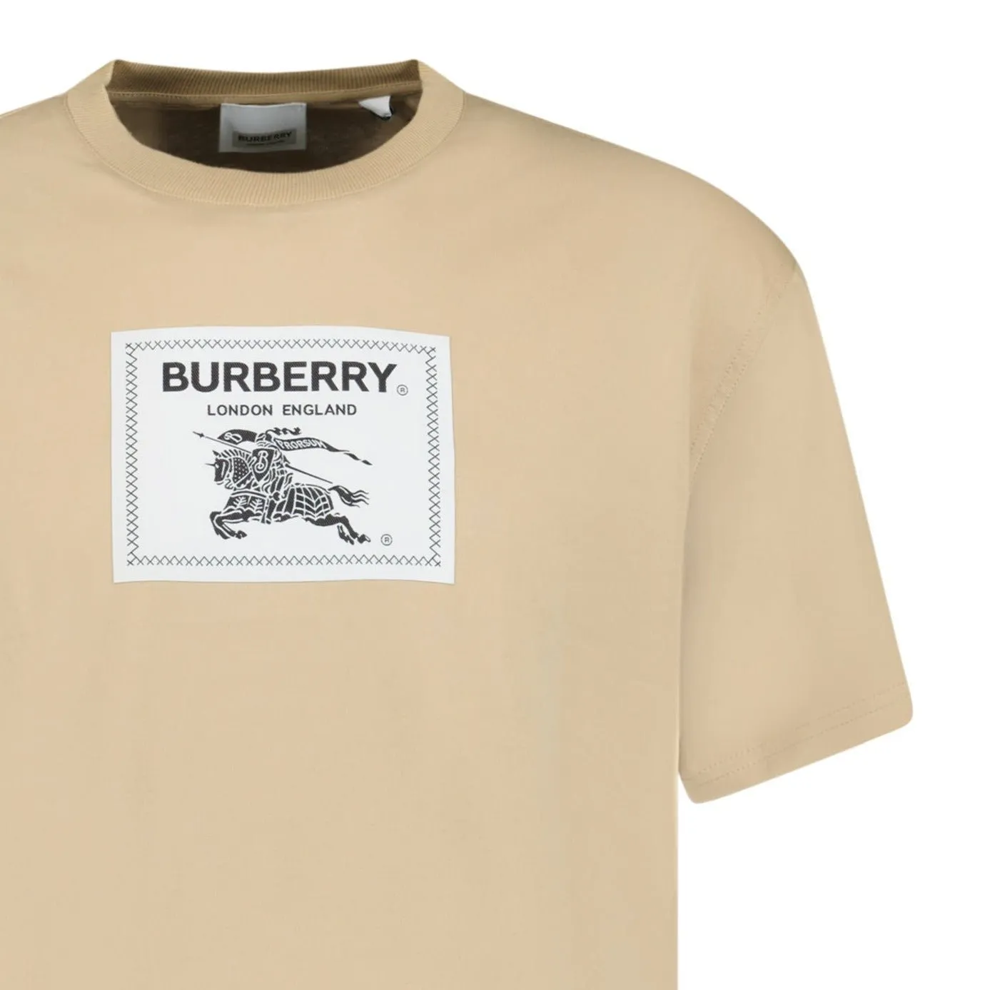 BURBERRY ROUNDWOOD LABEL T-SHIRT BEIGE