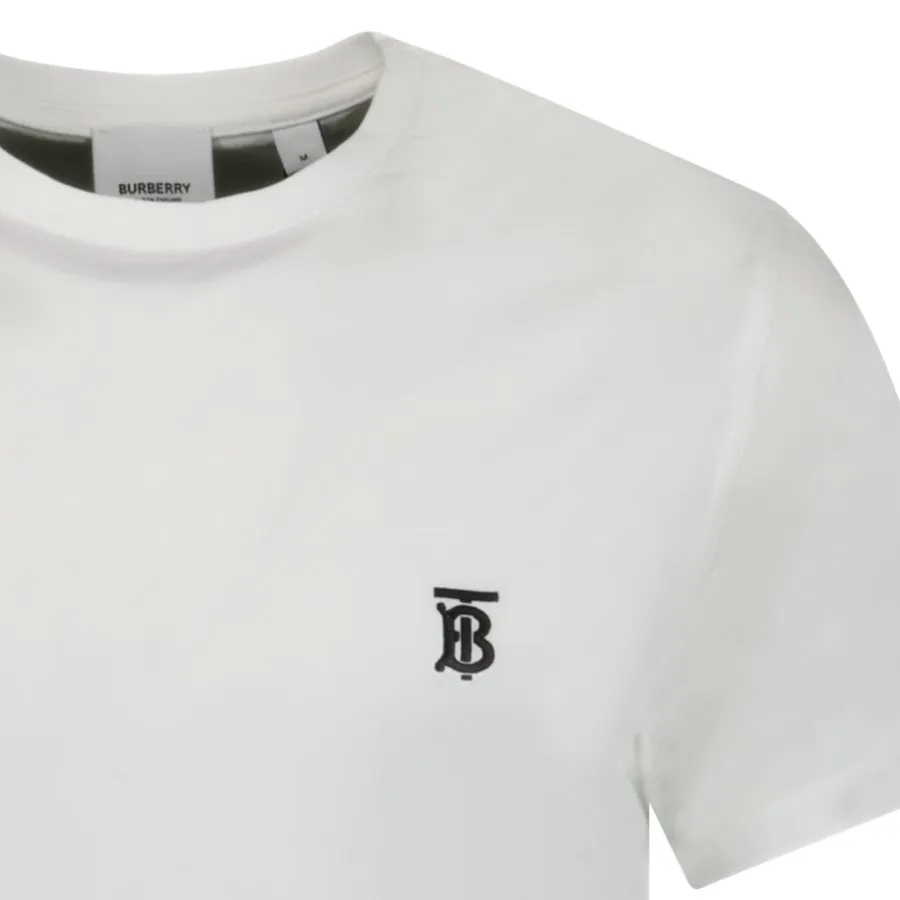 BURBERRY'Parker' Short Sleeve T-Shirt White