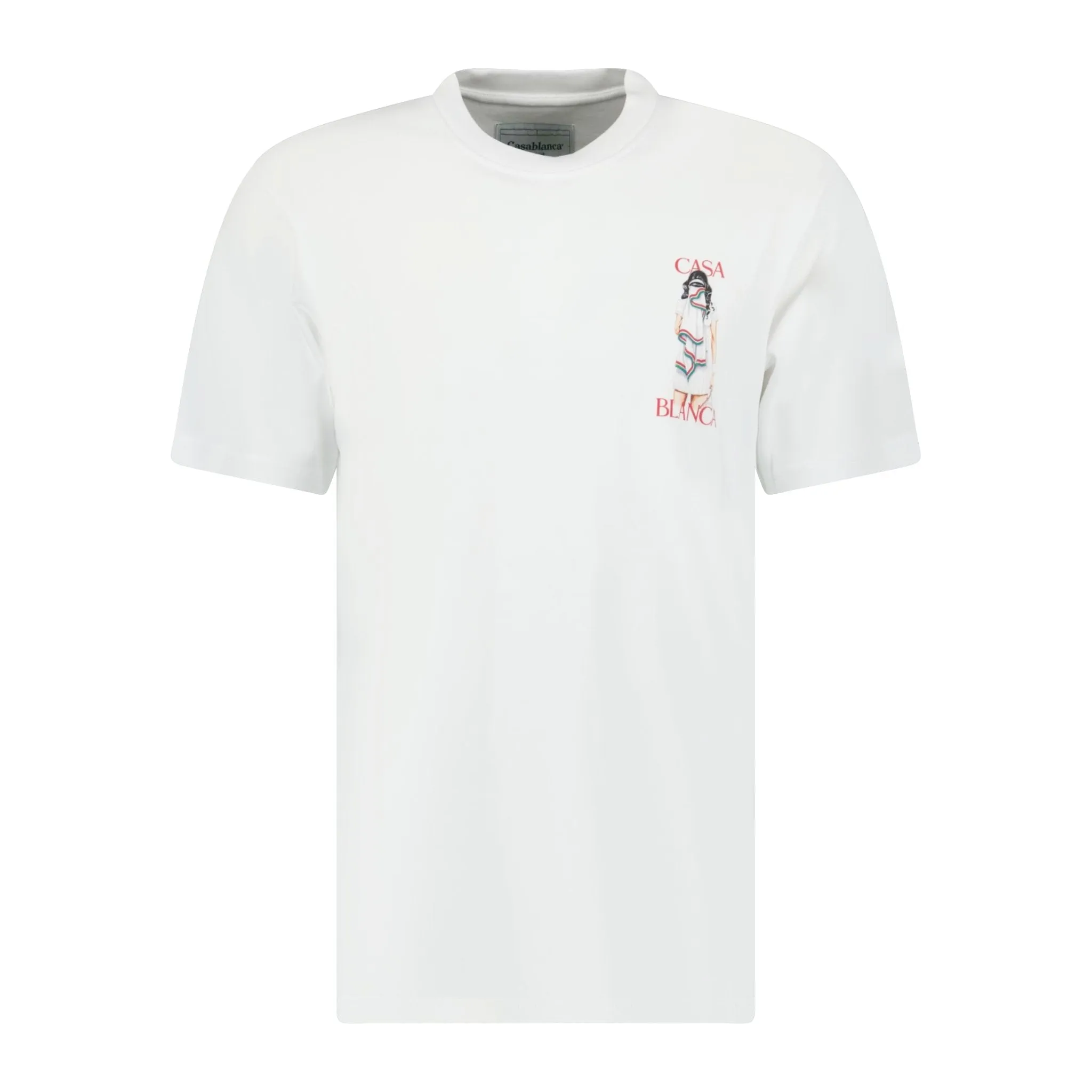 CASABLANCA 'TENNIS GIRL' T-SHIRT WHITE