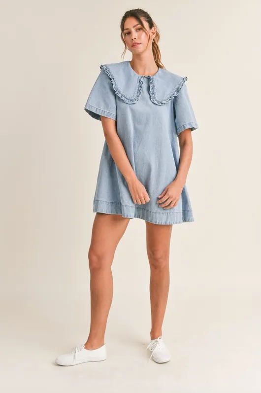 Cassandra Collar Mini Dress