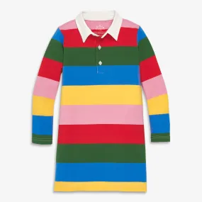 Clearance long sleeve rugby dress in rainbow