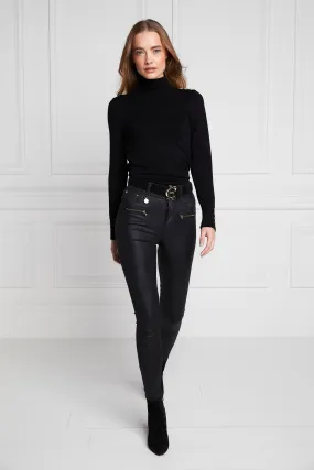 Coated Jodhpur Jean (Black)