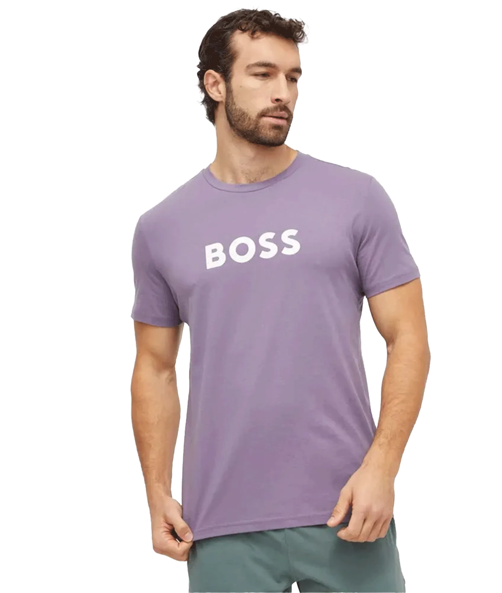 Cotton-jersey Regular-fit T-shirt With Spf 50  Uv Protection - Purple