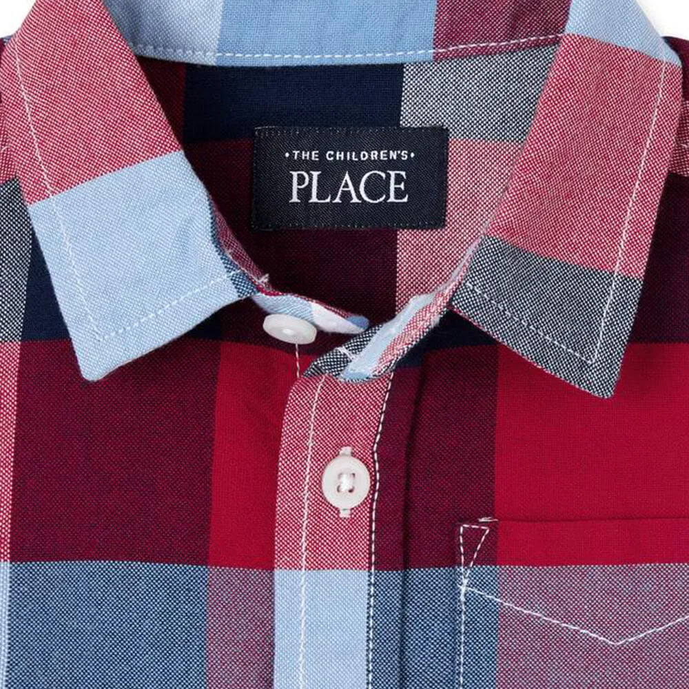 CP Red Blue and White Casual Check Shirt 1728