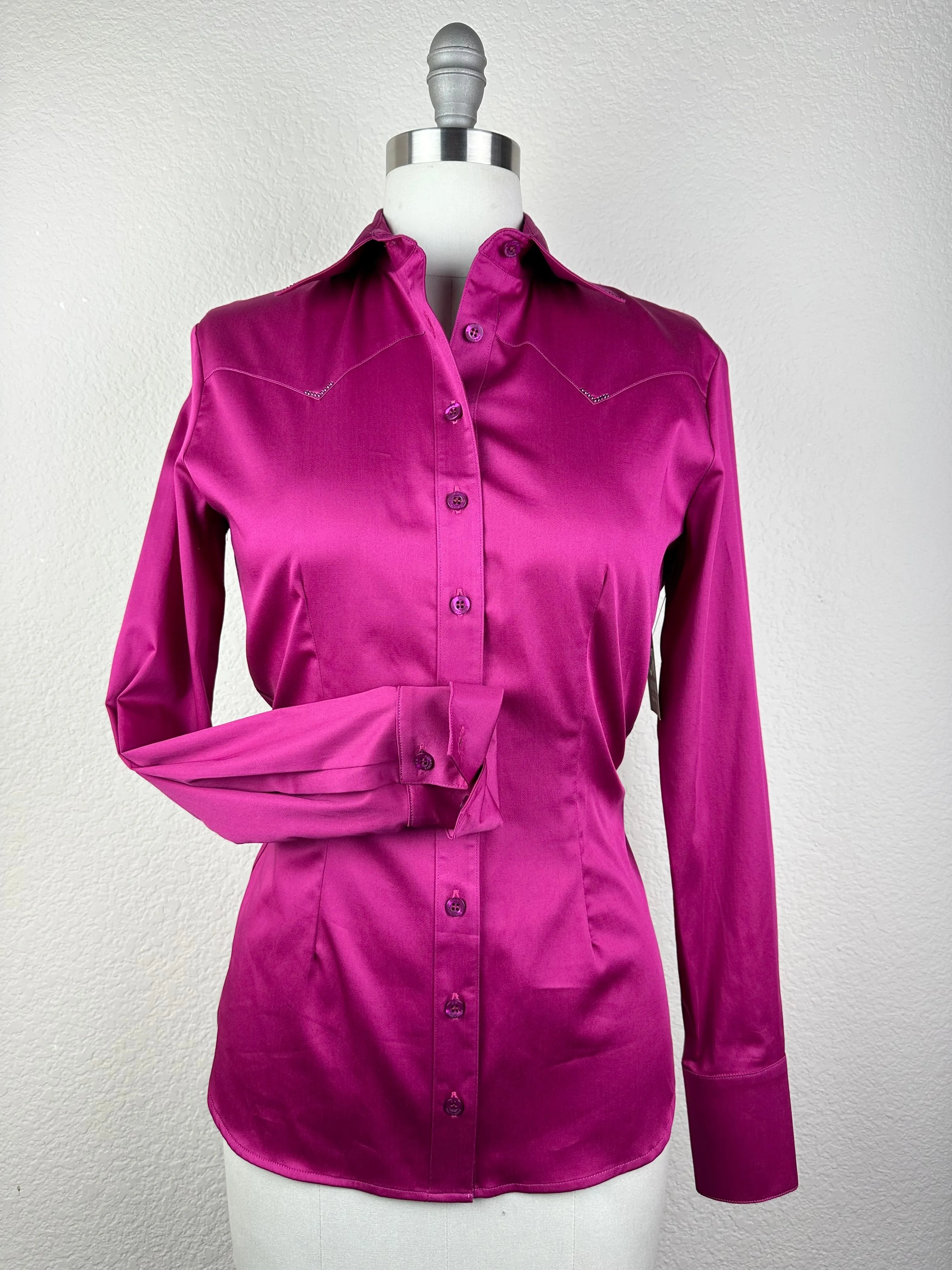 CR Western Pro Fuchsia Stretch Cotton Sateen