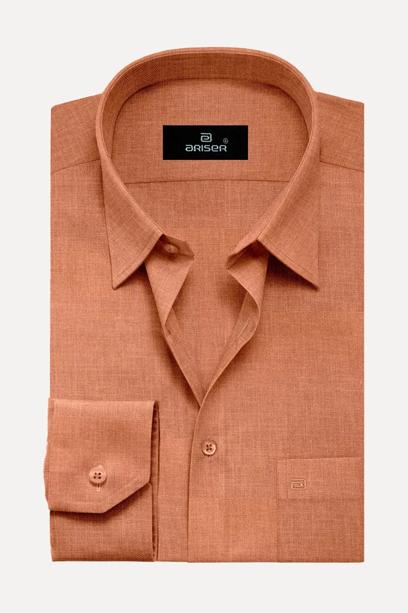 Davos - Light Orange Formal Shirts for Men | Ariser