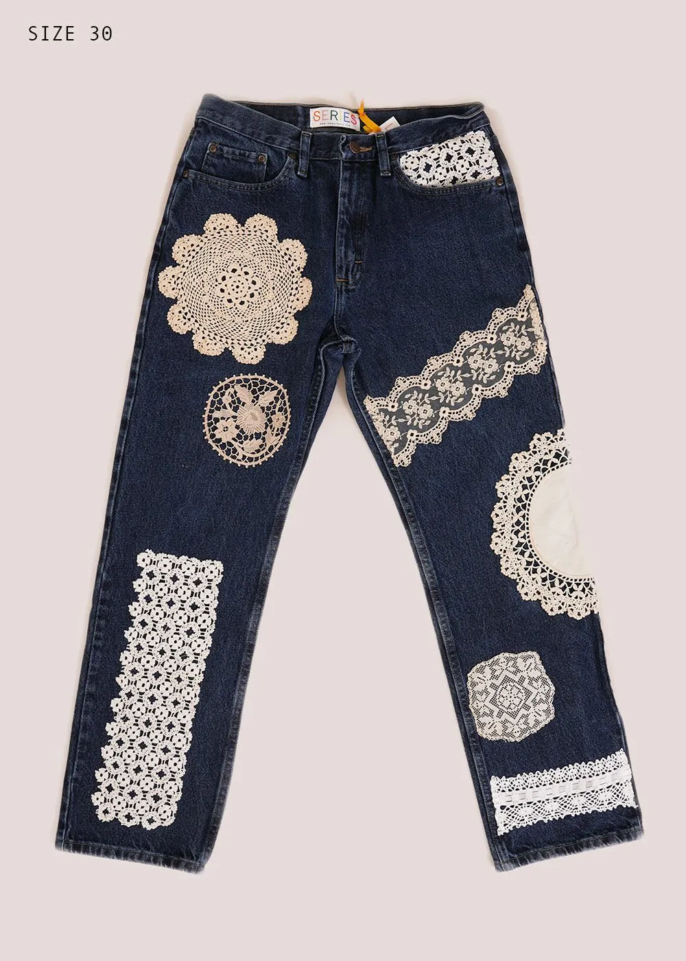 Doily Denim Pants