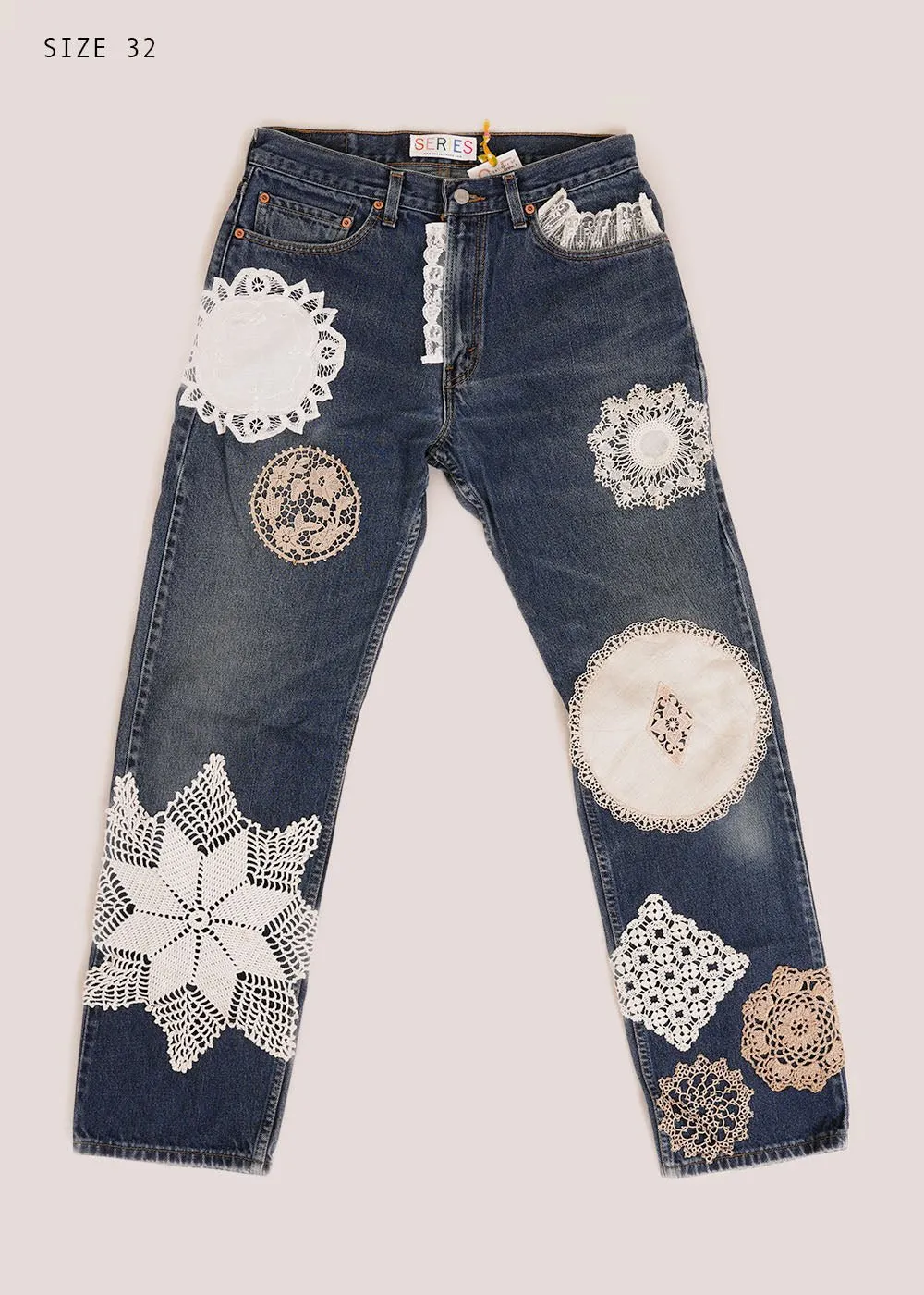 Doily Denim Pants