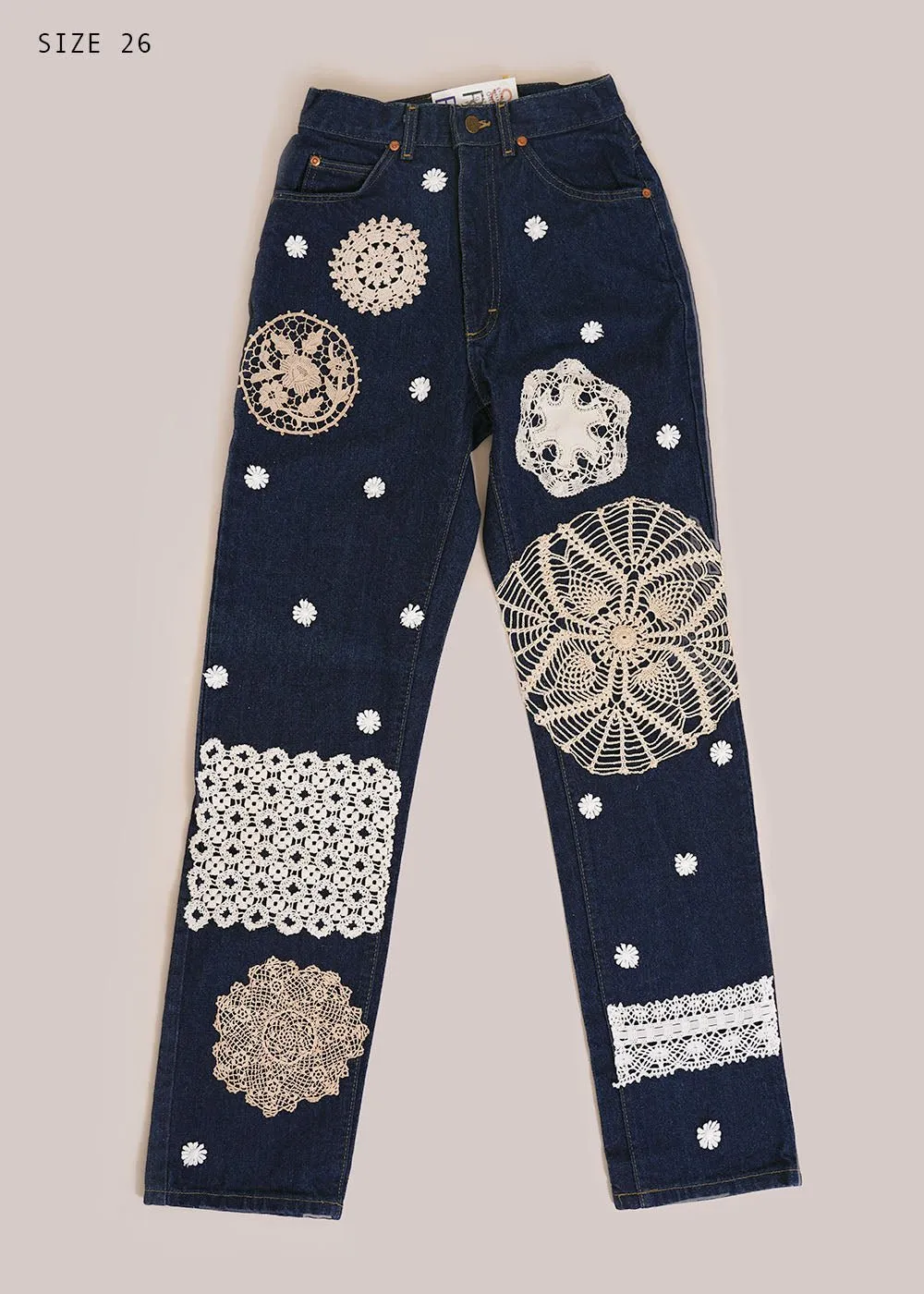 Doily Denim Pants