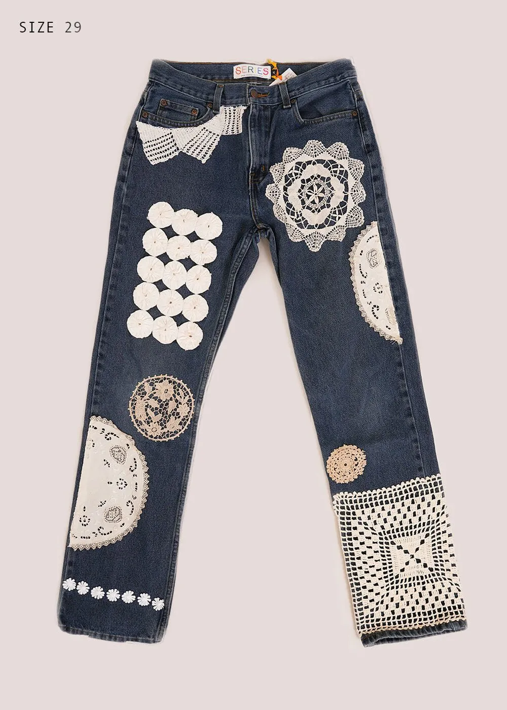 Doily Denim Pants