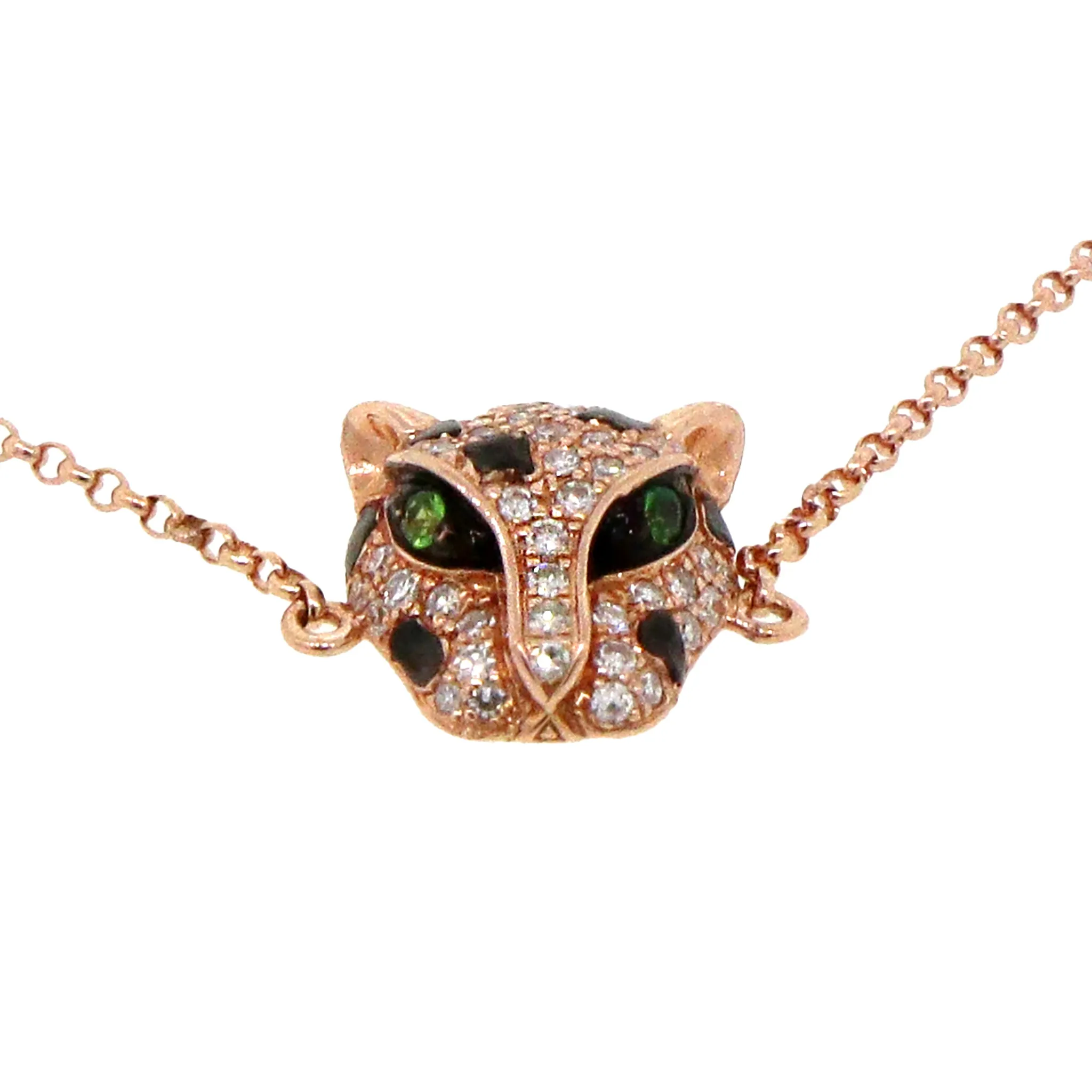 EFFY Tsavorite Panther Bracelet in 14k Rose Gold