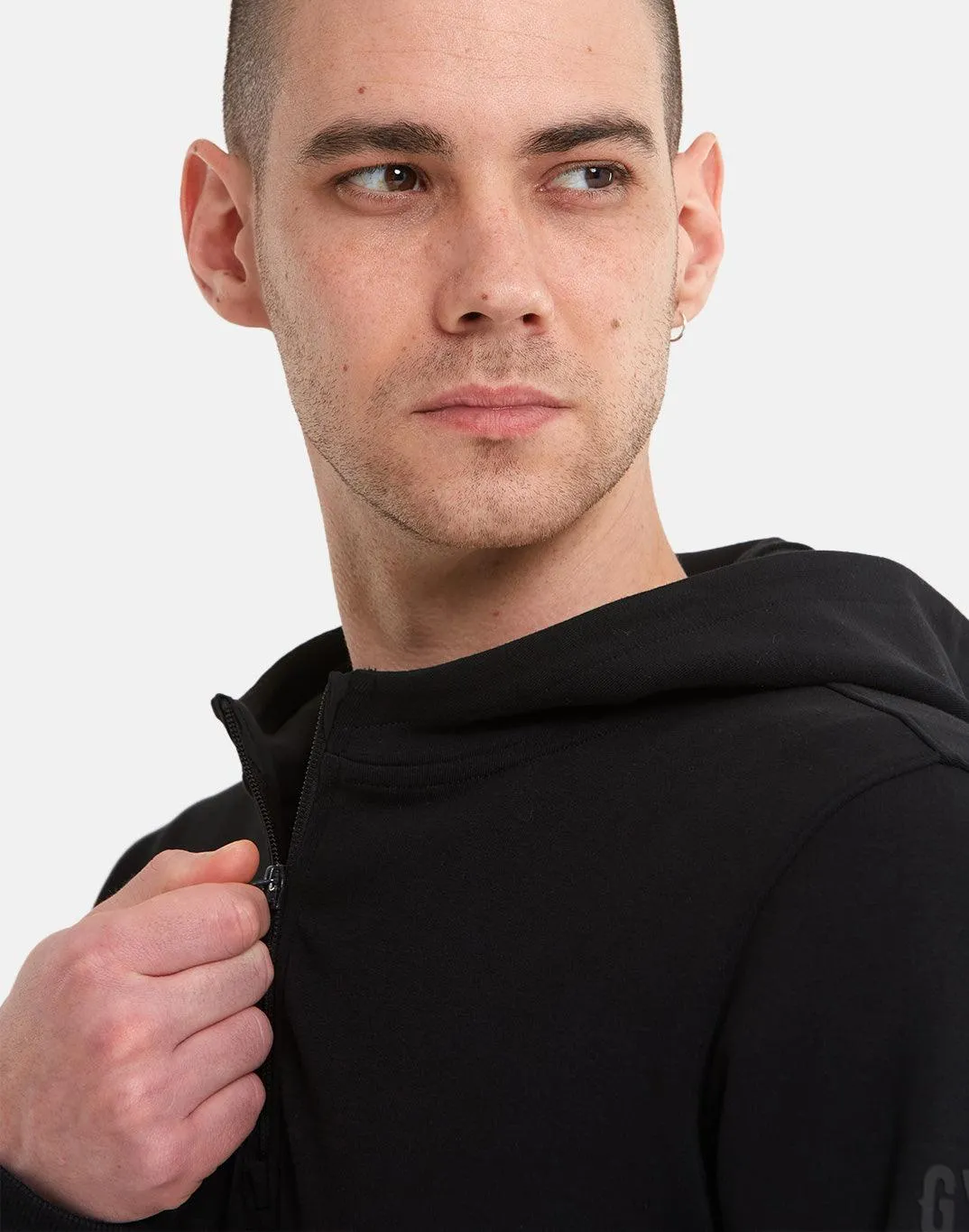 Horizon Half Zip Hoodie in Black