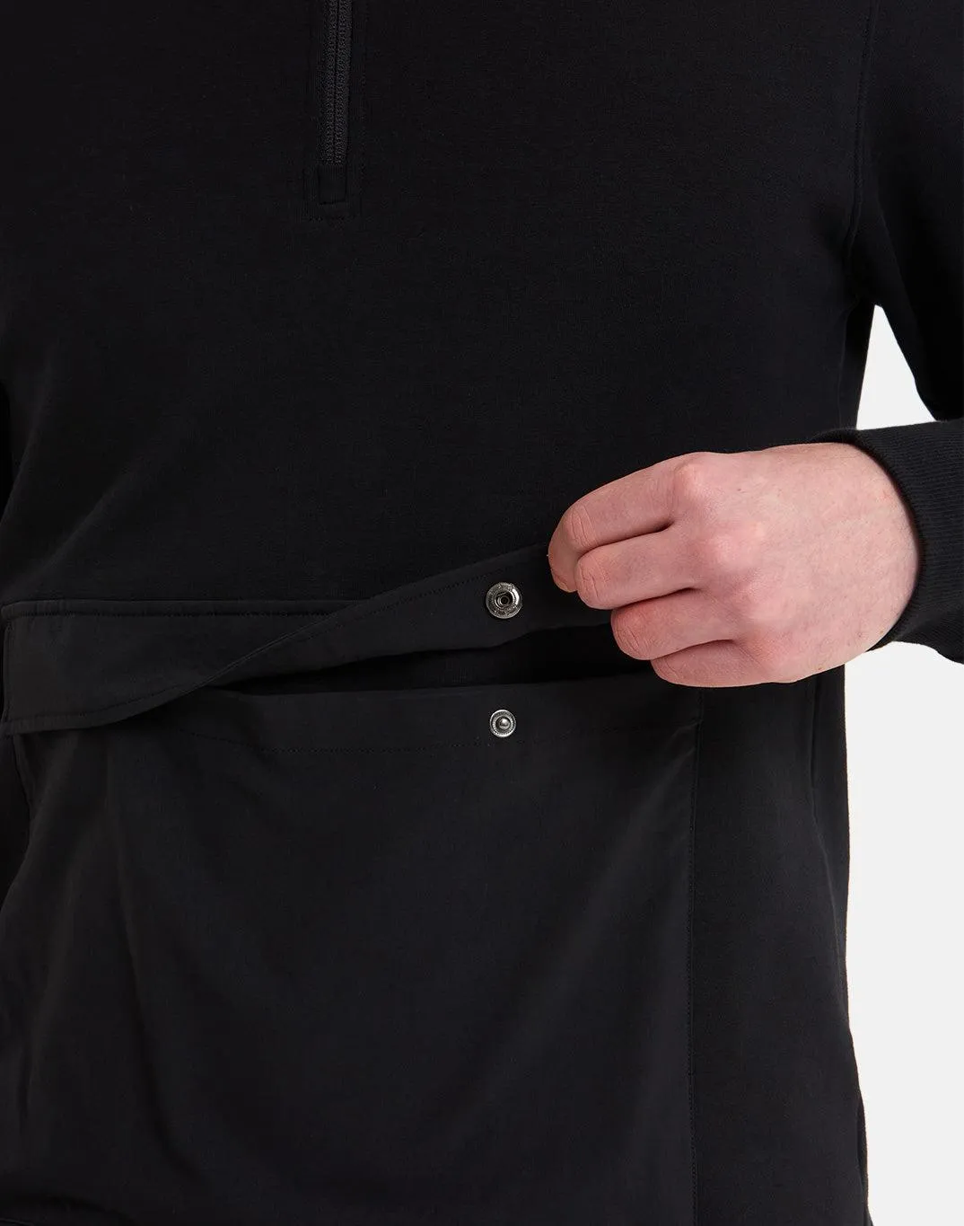 Horizon Half Zip Hoodie in Black