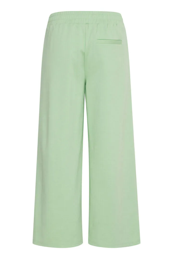 Ichi Kate Sus Wide Leg Cropped Trousers-Sprucestone-20116301