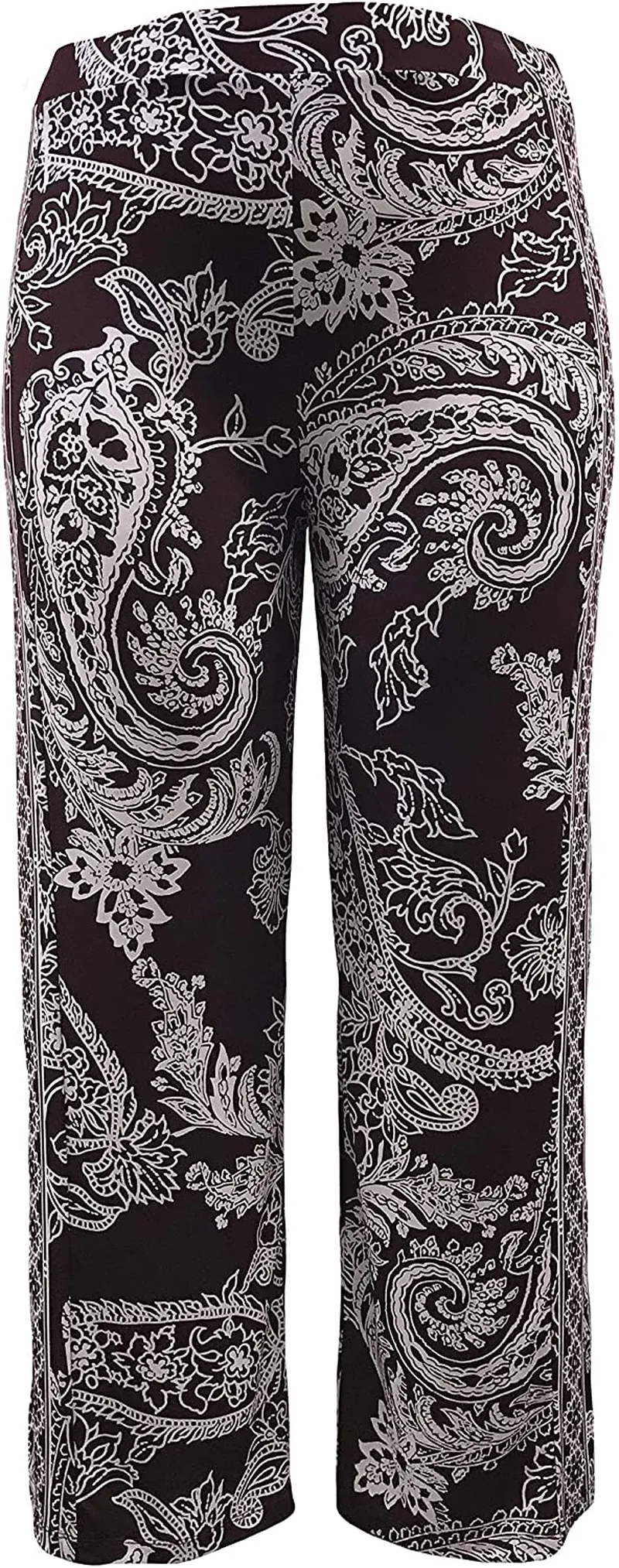 LEEBE Women and Plus Size Pull On ITY Knit Straight Wide Leg Pant (Small-5X)