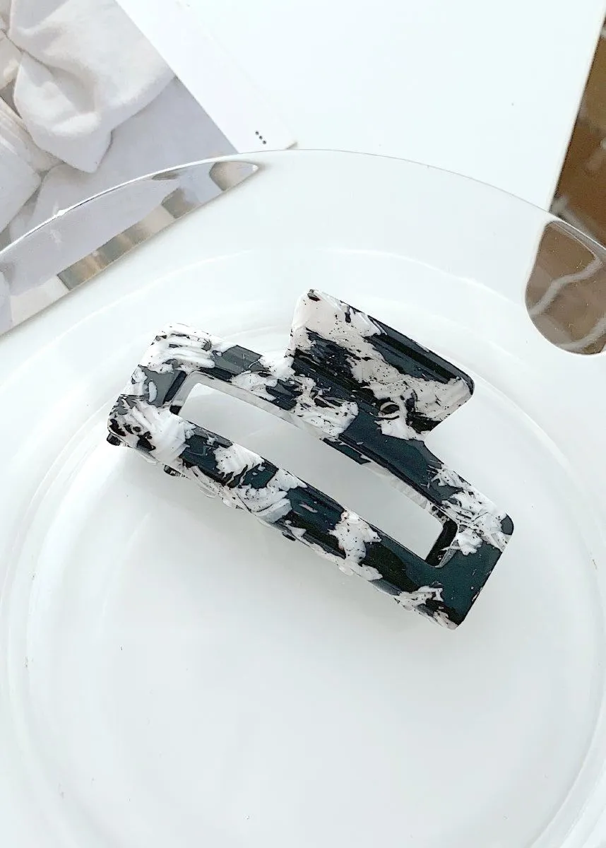 Modern Marble rectangular hair clip