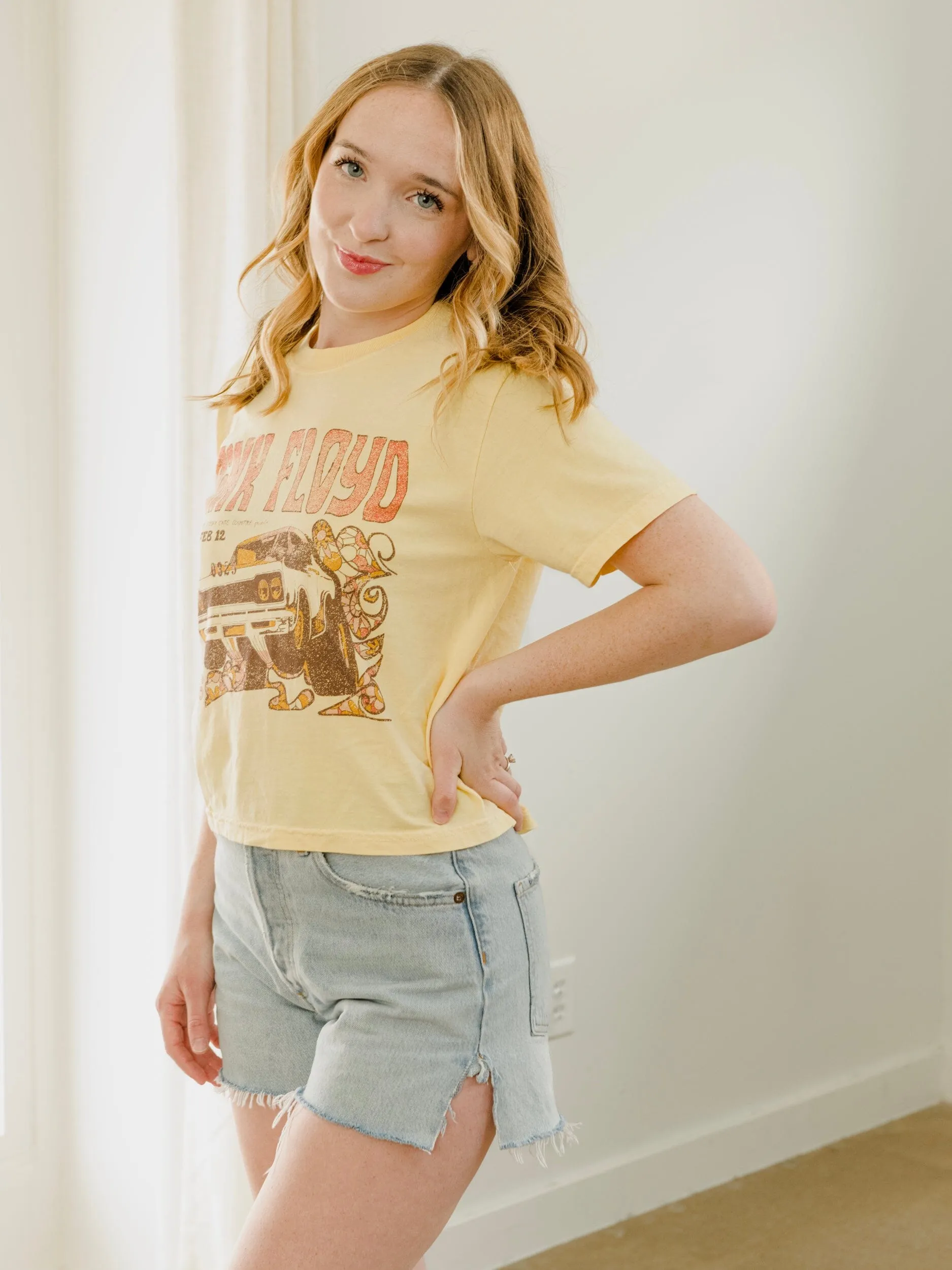 Pink Floyd Essex Butter Cropped Tee