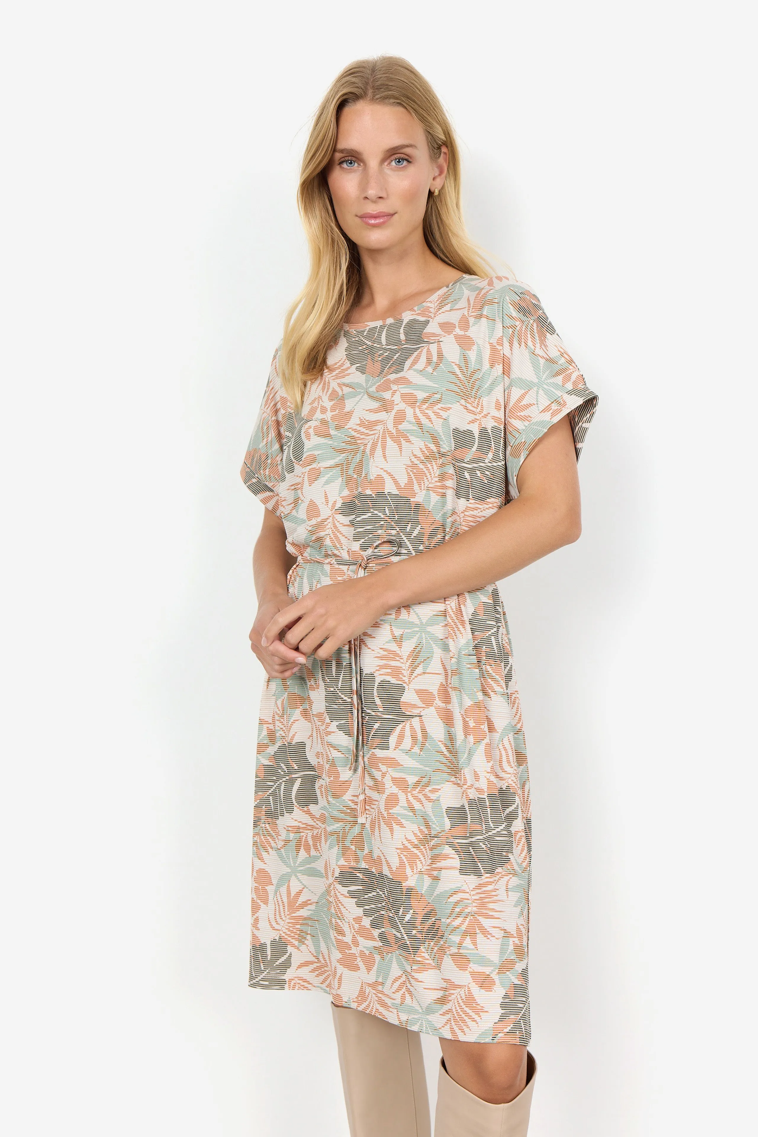 Shirtkleid SC-Galina 41 papaya gemustert