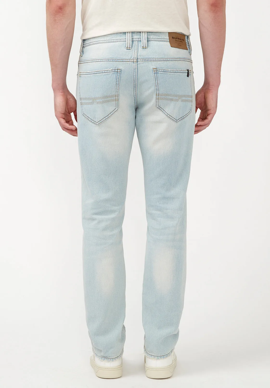 Slim Straight Evan-X Men's Jeans in Light & Worn Blue