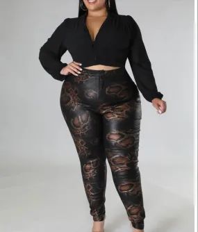 Snake bite pants-Happy size