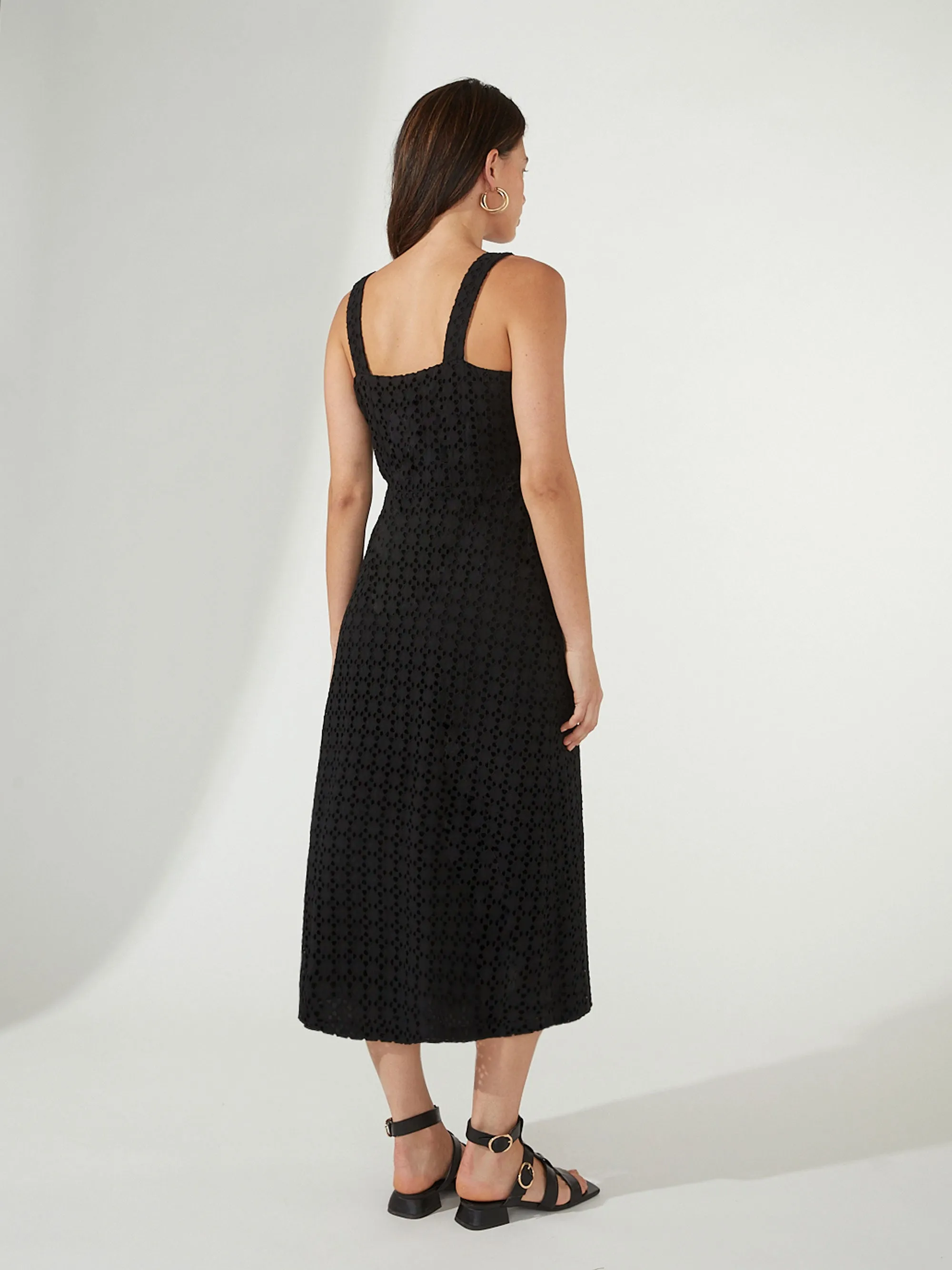 Strappy Broderie Anglaise Dress